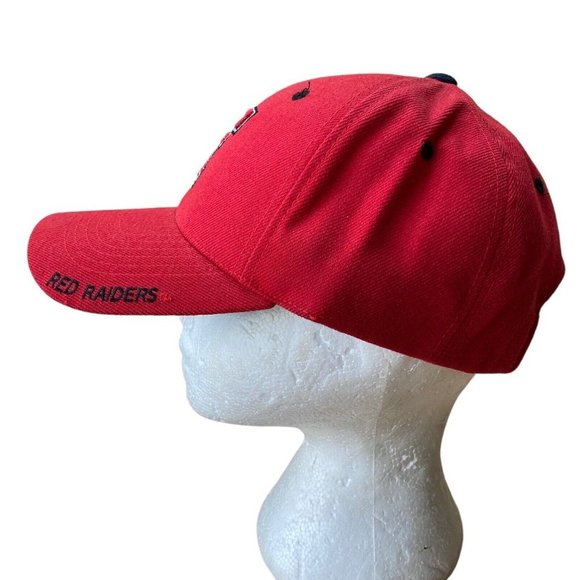 Vtg Texas Tech Red Raiders Hat Big 12 Top of the World Embroidered Red - Picture 2 of 7